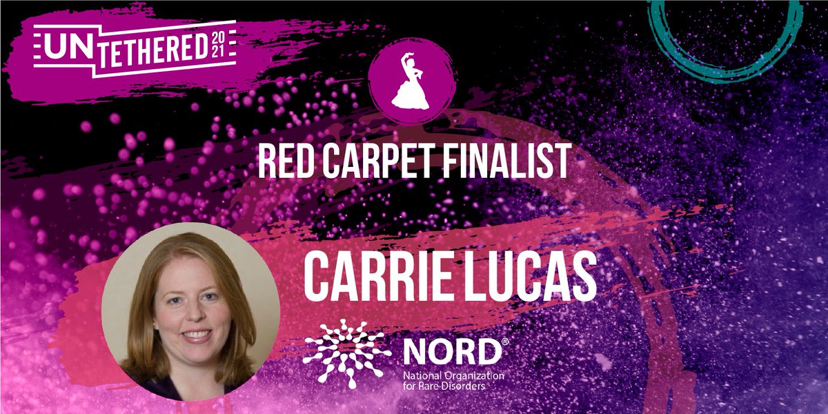 And the next finalist is...Carrie Lucas from National Organization for Rare Disorders! CONGRATS to you and your team for making it to the #UNTETHERED2021 'Red Carpet' award. Voting opens soon, so be sure to register to cast your vote: hubs.li/H0-cff60