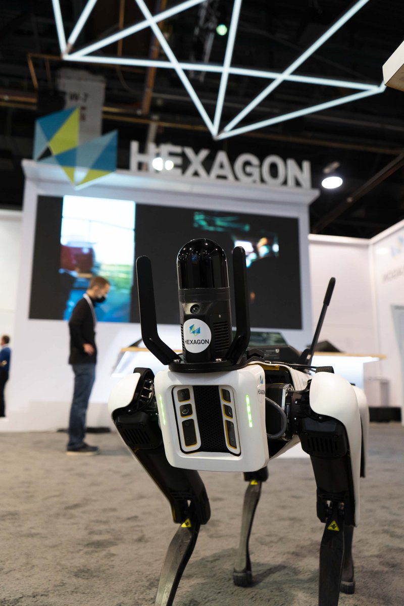 HexagonMining's tweet photo. A dynamic duo - Bruce Bowditch, Autonomous Reality Capture Solutions Manager @LeicaGeosystems, and "SpARCy" the #BLKARC. 

Reality capture has become the currency for many applications and brings recognized benefits to the #miningindustry. https://t.co/c0Ij3veRZg