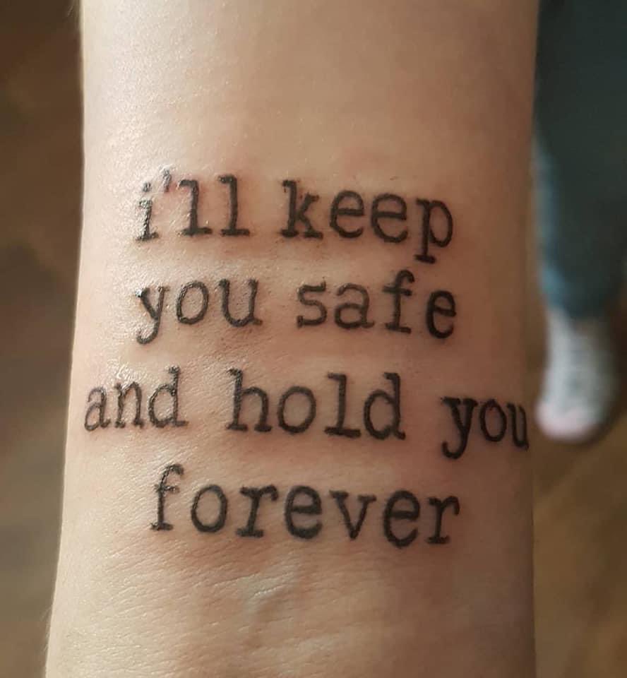 sykescolours's tweet image. words will never express how much #OverAndOverAgain actually means to me.
it genuinely is the most important song i have listened to, and i’m so happy to have lyrics from the song as a tattoo and i hope one day i can walk down the aisle to it❤️