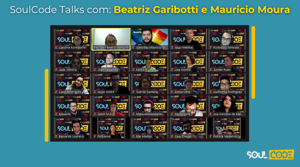 SoulCodeAcademy's tweet photo. Mais um SoulCode Talks de muita inspiração para nossos #SoulCoders! Hoje, recebemos a Beatriz Garibotti e o Mauricio Moura, da Deloitte.

Nossos convidados super especiais contaram, em detalhes, a história da Deloitte, a maior empresa de serviços profissionais do mundo. https://t.co/nHdXkqPm6z