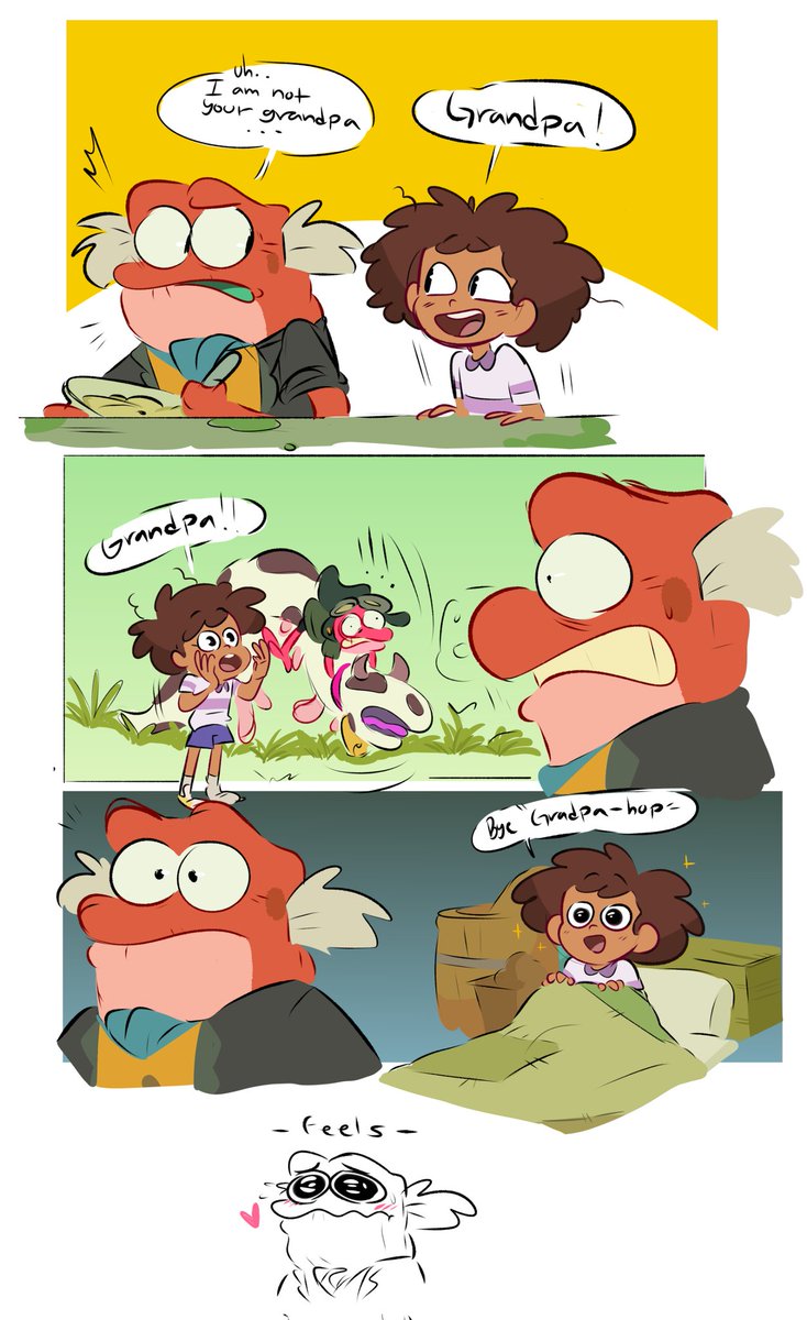 Bonnie_yun28's tweet photo. Here is part three of this cute AU !! 
I hope to do more art on this, I really appreciate your support !!🥺✨💗
#amphibia https://t.co/TA3F9h8dvX