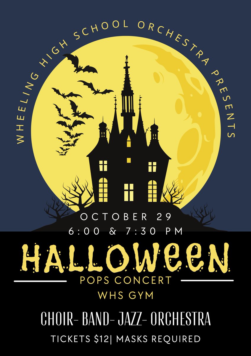 TOMORROW NIGHT!  We can not WAIT to perform for you!  Two opportunities to hear Choir, Jazz, Symphony Band and Orchestra.  Tickets can be bought online until noon tomorrow whspops21.bpt.me or at the door. 🎃🎻💀🐈‍⬛🎶