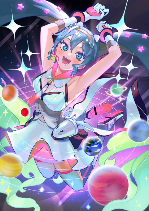 イラコンに応募しました!!!!!
#GALAXYLIVE2021 #初音ミク 