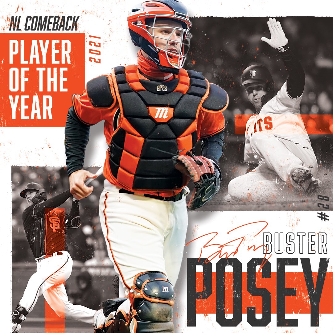Congratulations to <a href="/BusterPosey/">Buster Posey</a>, the <a href="/MLBPA/">MLBPA</a> 2021 NL Comeback Player.