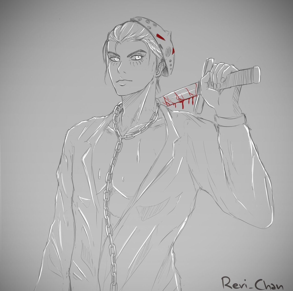 _lunalenore's tweet photo. #ErenWeek2021 Day 6: Eren x Holiday (Halloween) so… Eren as (sexy) Jason!
#ErenJaeger
#JasonVoorhees
#aot
#SNK
#AttackOnTitan
#進撃の巨人
#エレン・イェーガー
#Friday13th https://t.co/sIiNiJPj3G