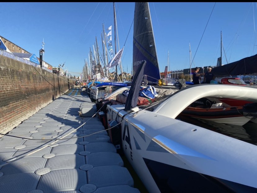 cubisystem's tweet image. Transat  Jacques Vabre 2021 Le Havre Fort de France. ça y est! tous les bateaux de course sont arrives au Quai Paul Vatine. Cubisystem installe les pontons depuis 2001 soit la dixieme edition. Mieux que des mots des photos!