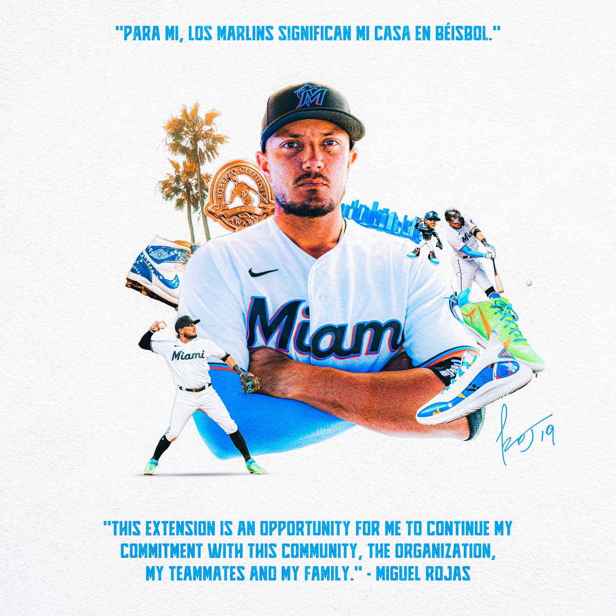 Marlins's tweet photo. Miami is home. 💙 https://t.co/zJdhaSj7TN