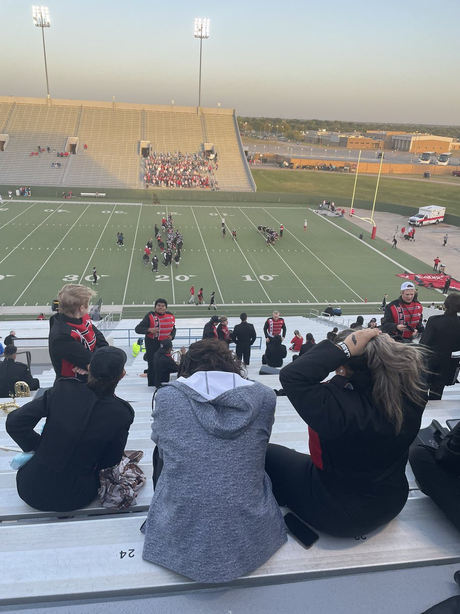 Waiting for kickoff. Ready to jam with <a href="/WFHSBigRedBand/">WFHS Big Red Band</a> <a href="/wfhs_coyotes/">WFHS COYOTES</a> <a href="/WFISDFineArts/">WFISD Fine Arts</a>