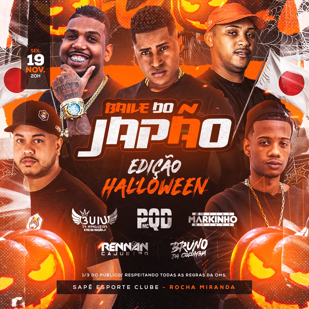 priv_jap's tweet photo. 💣💣⚠️ Prometemos que ia ter o evento com boas atrações e vamos cumprir! ⚠️💣💣

Baile do Japão🇯🇵
Apresenta:

MC PQD
DJ Buiu da Mangueira
DJ Rennan do Cajueiro
DJ Marquinho do Jaca
DJ Bruno da Colômbia

Todas atrações 100% confirmada!! 💣💣

🗓 Sexta-feira dia 19 de Nov.
⏰20Hrs https://t.co/idkmVpnRKv
