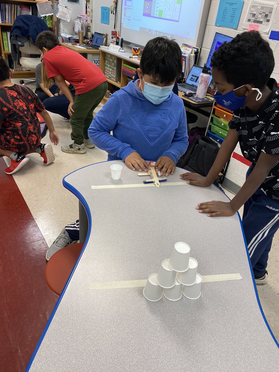 MrsMcConnell3's tweet photo. [Part 2] Plan, Build, Test, Refine, Build, Test 🧠 We had a terrific week in STEAM lab! 👷🏽‍♀️👷🏽‍♂️ 📐📏 #engineers #catapultchallenge @BrownsonsClass @WhitisHeather @ProvidenceES https://t.co/l3zQR6gL6s
