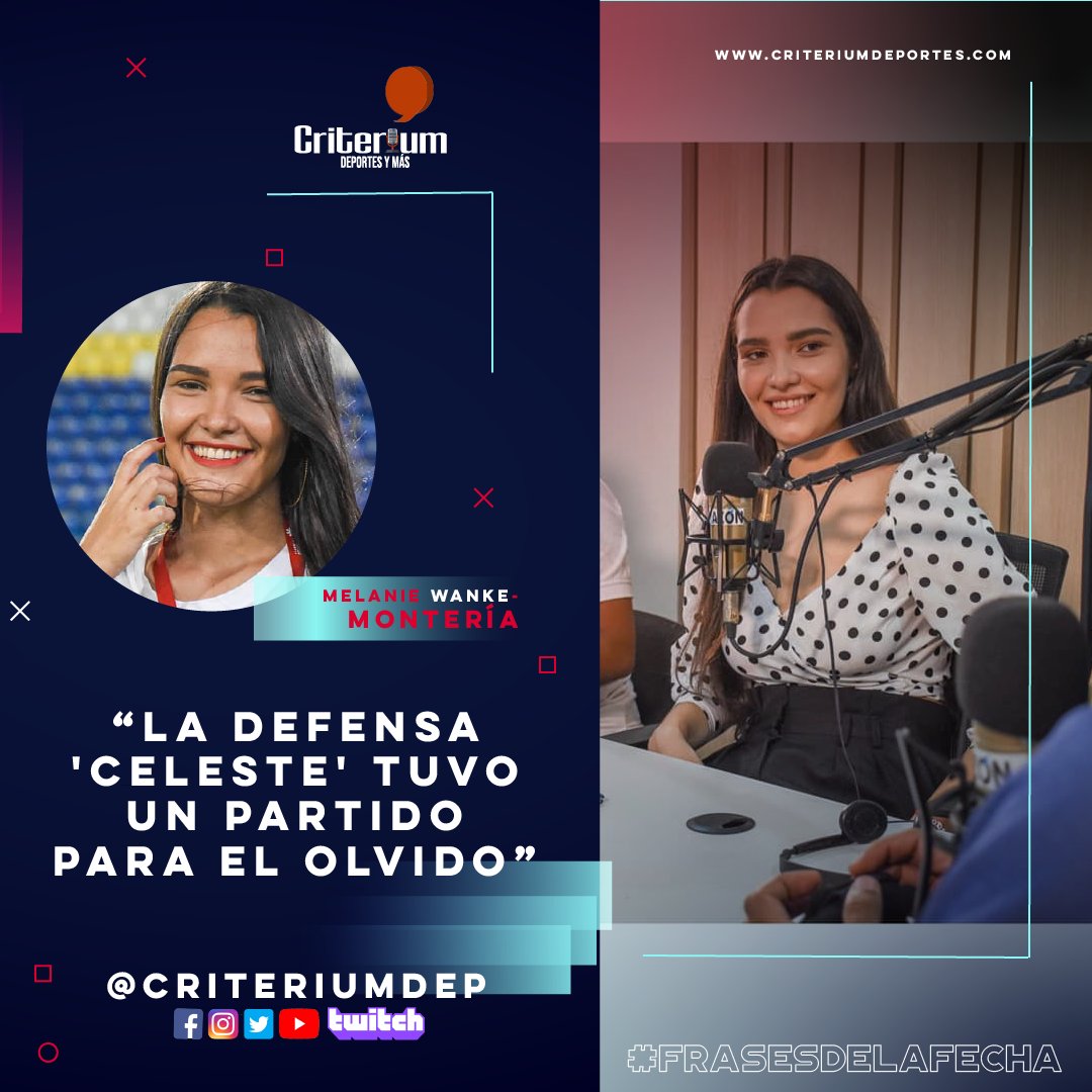 CriteriumDep's tweet photo. #FrasesDeLaFecha @CriteriumDep :#Fecha16- #ligabetplaydimayor Análisis de #Jaguares | @SantaFe  Vs @JaguaresdeCord (#SAN #Scarpetta GEC '18 #Ramos '39-57 - #JAG #Rojas '93) 3-1 ¡JAGUARES PERDIÓ CON UN RIVAL DIRECTO!

#Opinión del encuentro @Melanie_Wanke | #Panelista de #Monteria https://t.co/aR7pEsGDWE