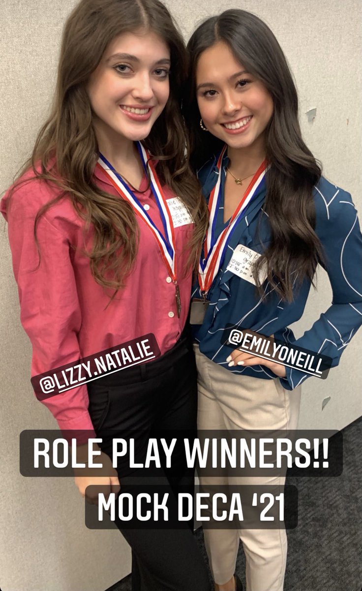 First time competing in person and they rocked the role play! Congrats, Emily O’Neill and Natalie Poveda on an outstanding job at Mock DECA today! #gcisdcte