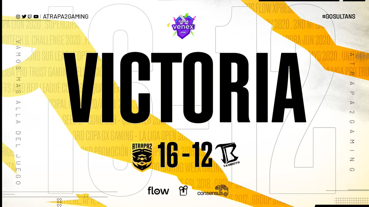 atrapa2gg's tweet photo. 🔥 ¡NUEVA VICTORIA! 🔥

Nuestros Sultanes del roster Main de #CSGO vencieron a #TaxiBoys por 16x12 y siguen con buena racha en la fase de grupos de la #CopaVenexINTEL 🔝

¡Buena victoria, muchachos! 💪

#GoSultans 👳‍♂️ https://t.co/8Dhe7VbSor