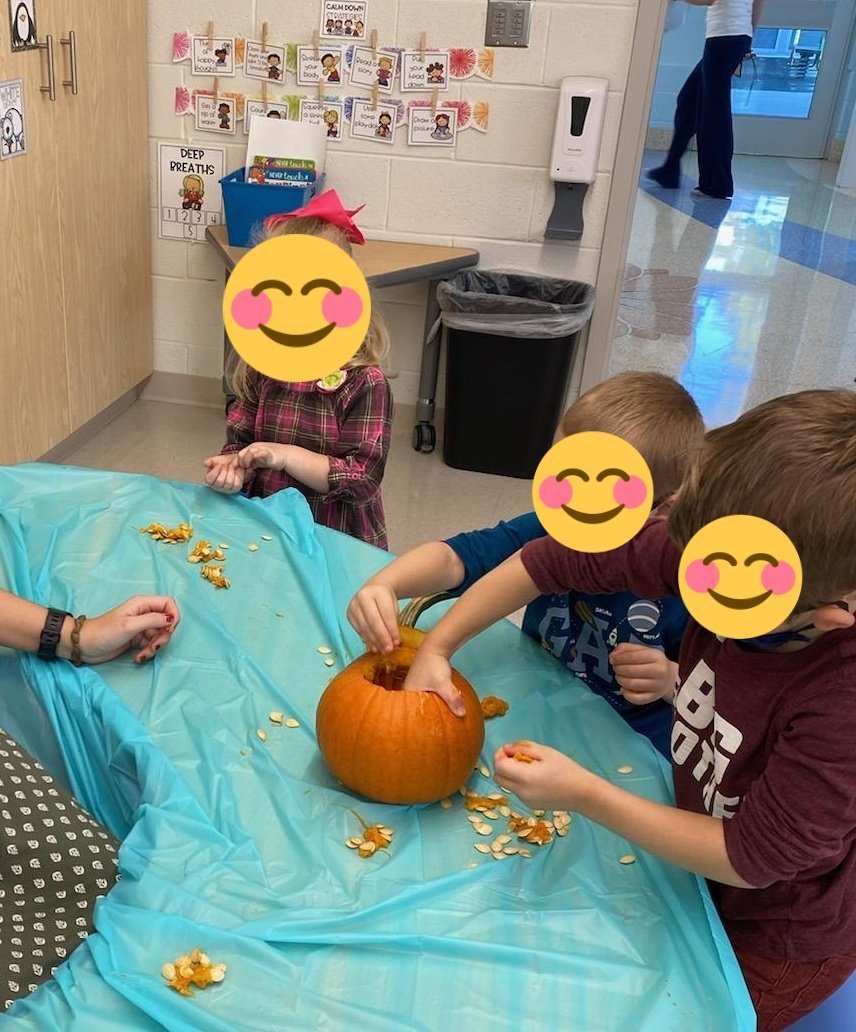 misswalter28's tweet photo. October was a busy month! All things fall with apples, leaves, and our favorite-- cutting open a pumpkin. Started our family dramatic play unit. Lots of practice cutting the grass and doing laundry! https://t.co/ANHt2eaSLC