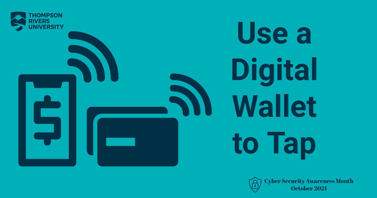 A digital wallet like Google Pay or Apple Pay doesn’t give your actual card information to vendors. It provides a virtual card number which makes it safe, secure and prevents identity theft.  its.inside.tru.ca #CSAM2021 #MSC2021 #mytru #TRUITServices #BeCyberSmart