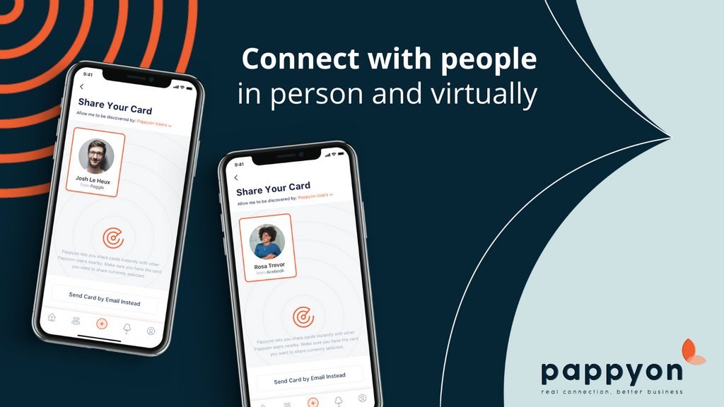 pappyon_co's tweet photo. Do you have a pile of business cards and can’t remember half of the people?

Pappyon ensures that you build a real connection and not just another card with someone's name on it.

Find out more: https://t.co/caAj8i4dcy

#networking #betterbusiness #realconnection #realconnections https://t.co/h9I1Z3iXJi