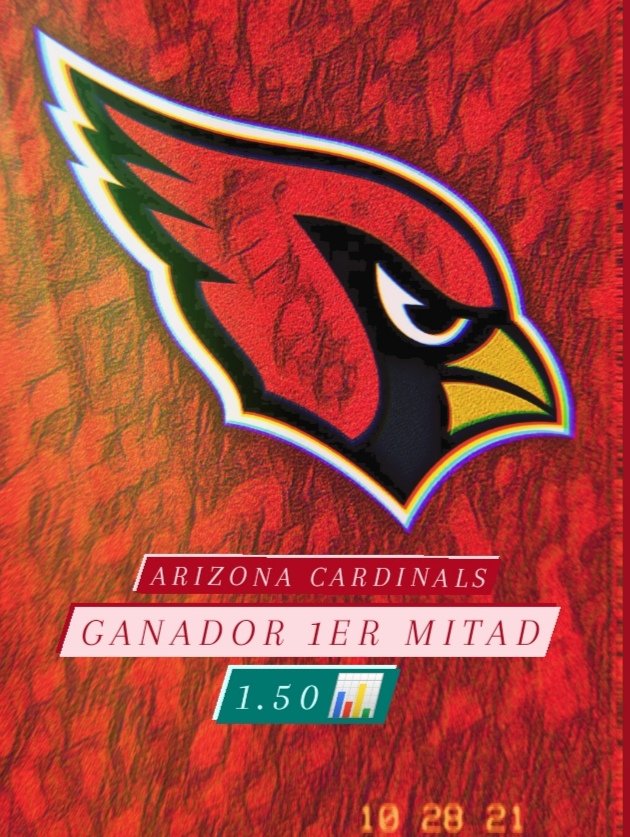 _MasterSport_'s tweet photo. 🆓PICK oficial de hoy, iremos con la victoria de cardinals en la primer mitad🏈✅
Para más freepicks únete al canal
https://t.co/eA6z19UZuL https://t.co/ho2ZHA4q4X