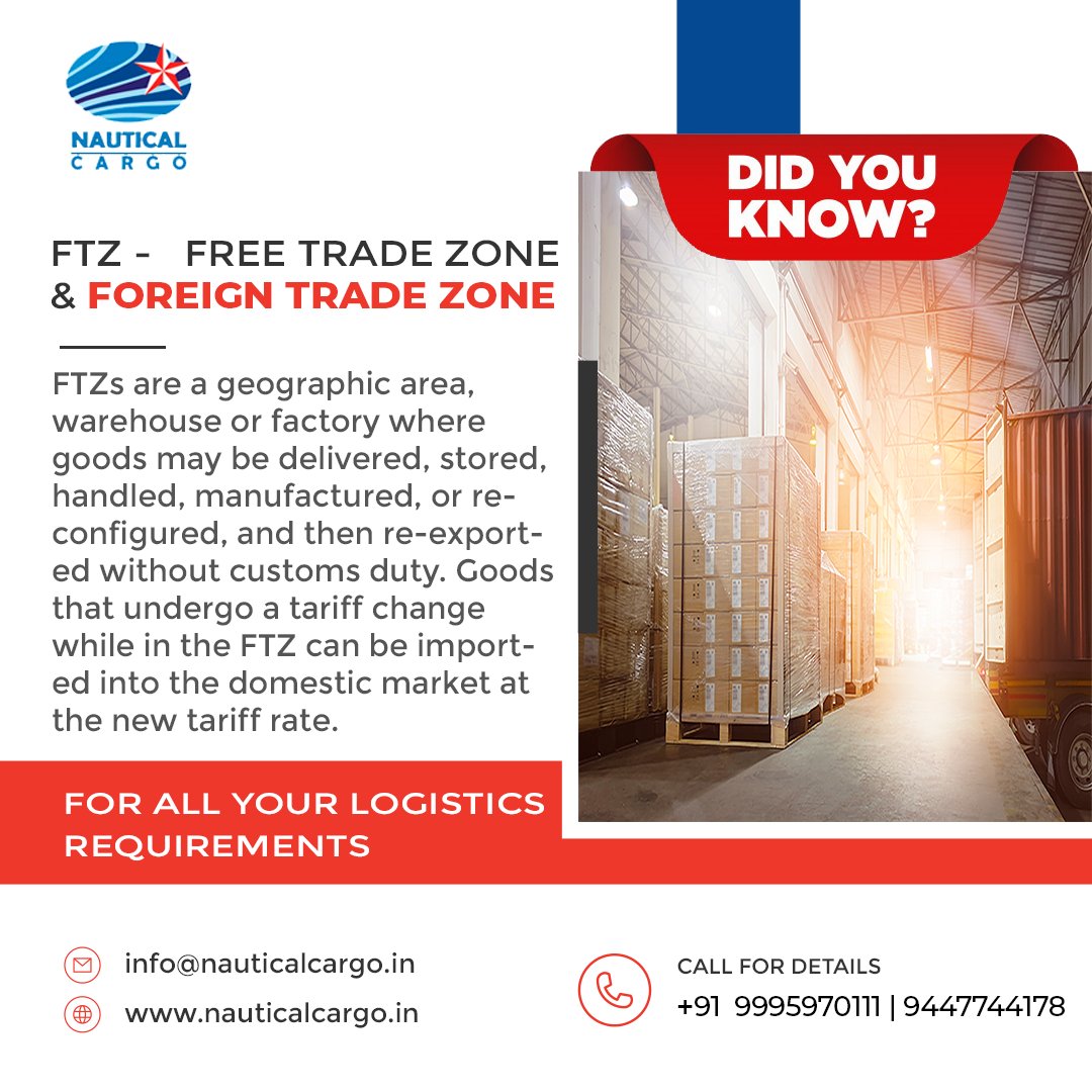 NauticalCargo's tweet image. Did You Know?
FTZ -   Free Trade Zone &amp;amp; Foreign Trade Zone
.
.
.
#logisticsglossary #logisticsterms #learnlogistic #shippingindustry #logisticscompany #nauticalcargo #thevara #cochin #shippingcompany