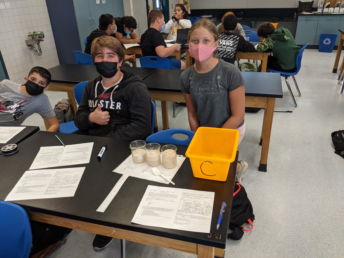 7th graders feeding sugar to yeast.  There's a fungus among us!