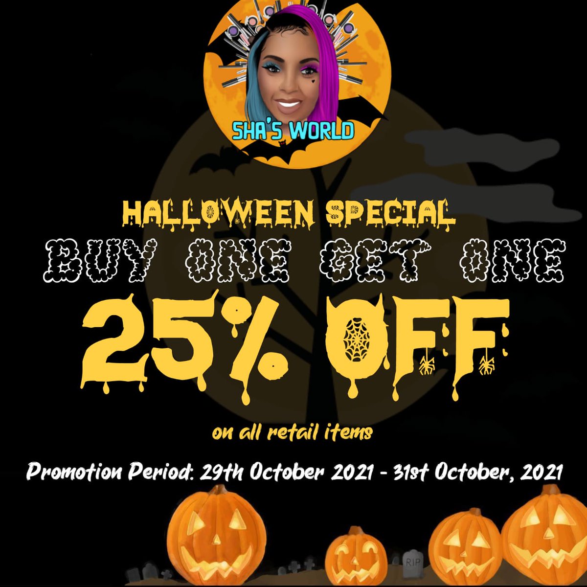 world_sha's tweet photo. Checkout our Halloween sale all weekend long
https://t.co/OiVC4tLOLe 
#halloween 
#boo
#shoponline
#explorepage 
#foryoupage 
#smallbusiness https://t.co/wa3FfBwOmp