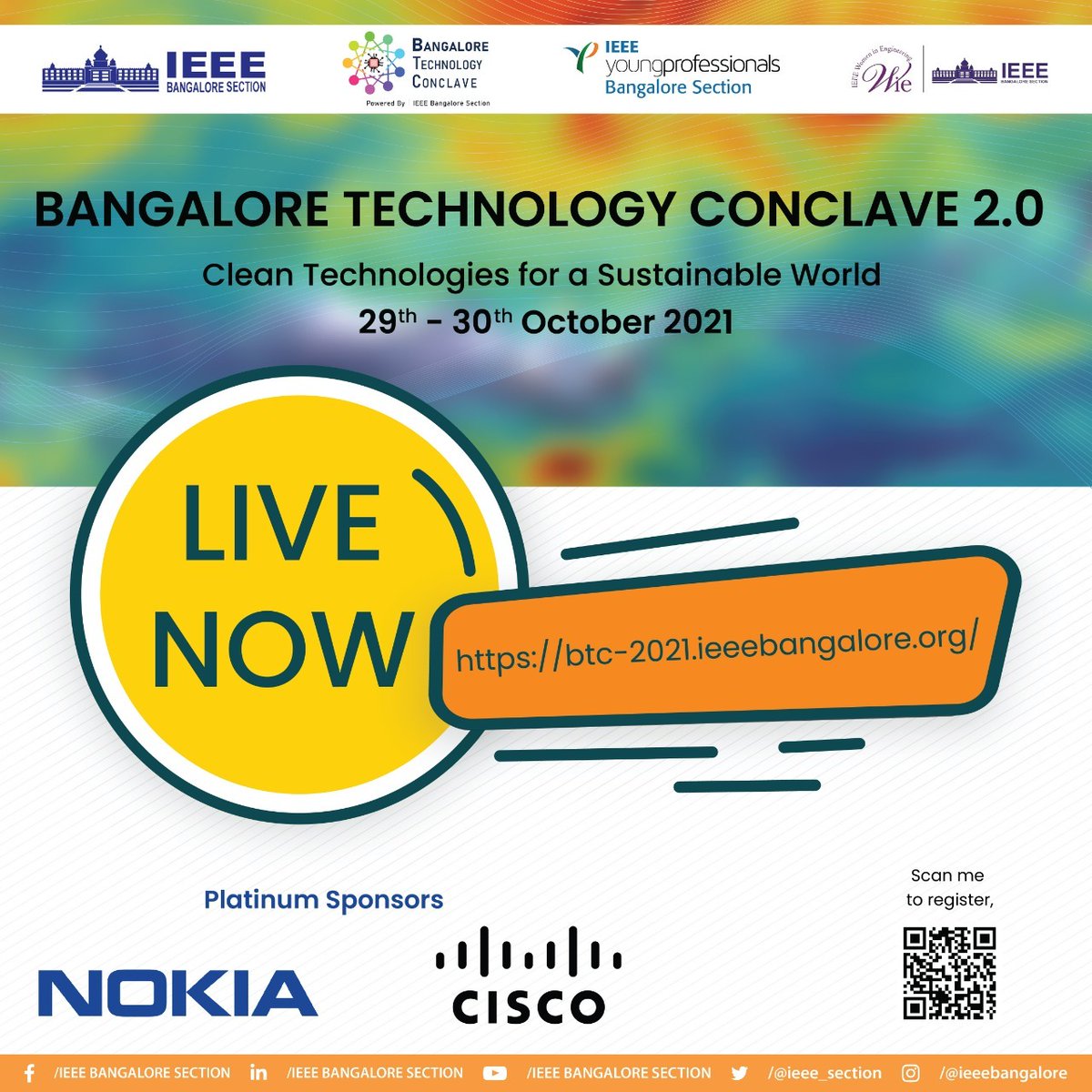 We are live now !!

#ieee #ieeebangaloreyp #ieeebangaloresection #btc #ypgs2021 #tech #conclave #clean #technology #global #summit