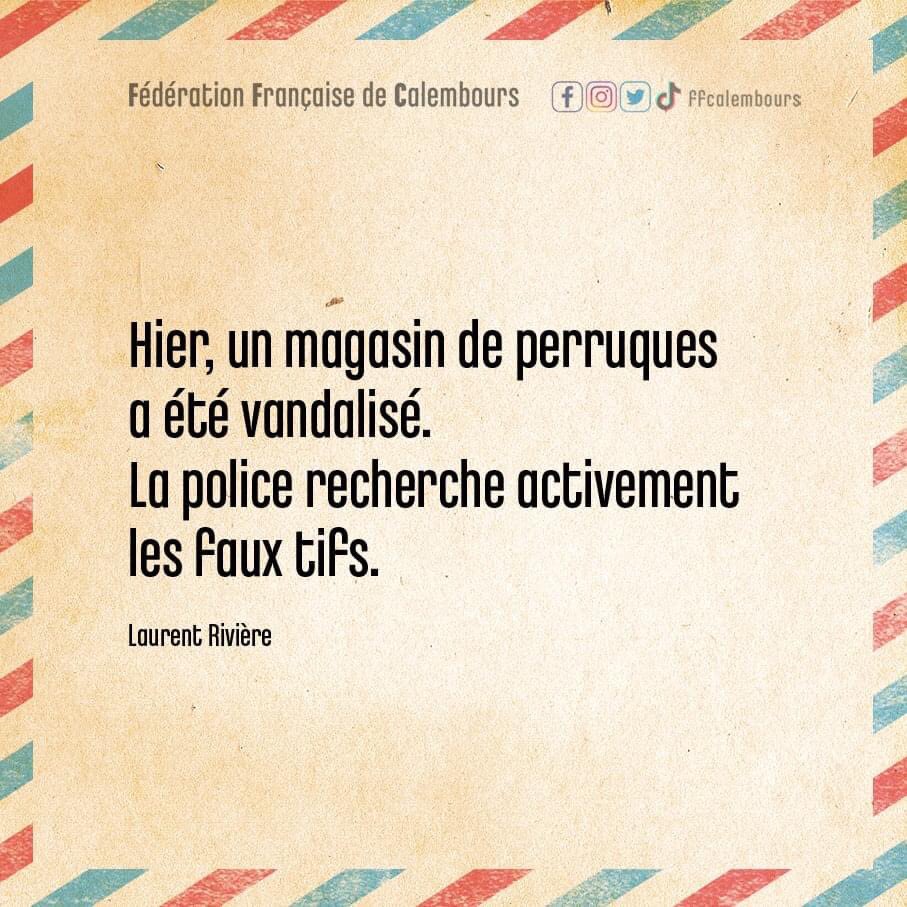 Ffcalembours's tweet photo. L’enquête piétine : la police ne sait plus coiffeur.
#humour #coiffeur #tiffs https://t.co/ntMF7lpAhj