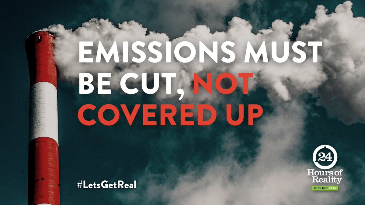 Enough vague net-zero pledges, or half-measures that rely on smoke and mirrors. As leaders head to #COP26, we need REAL immediate reductions in greenhouse gases. We need accountability, not accounting tricks. #LetsGetReal #24HoursofReality
