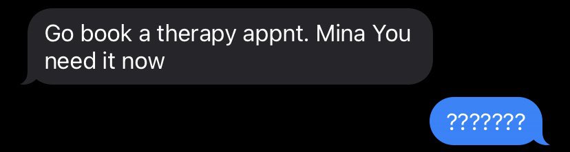 minanotbot's tweet photo. my pakistani mom slowly warming up to the idea of therapy over time.. https://t.co/Htzjzg7xIV