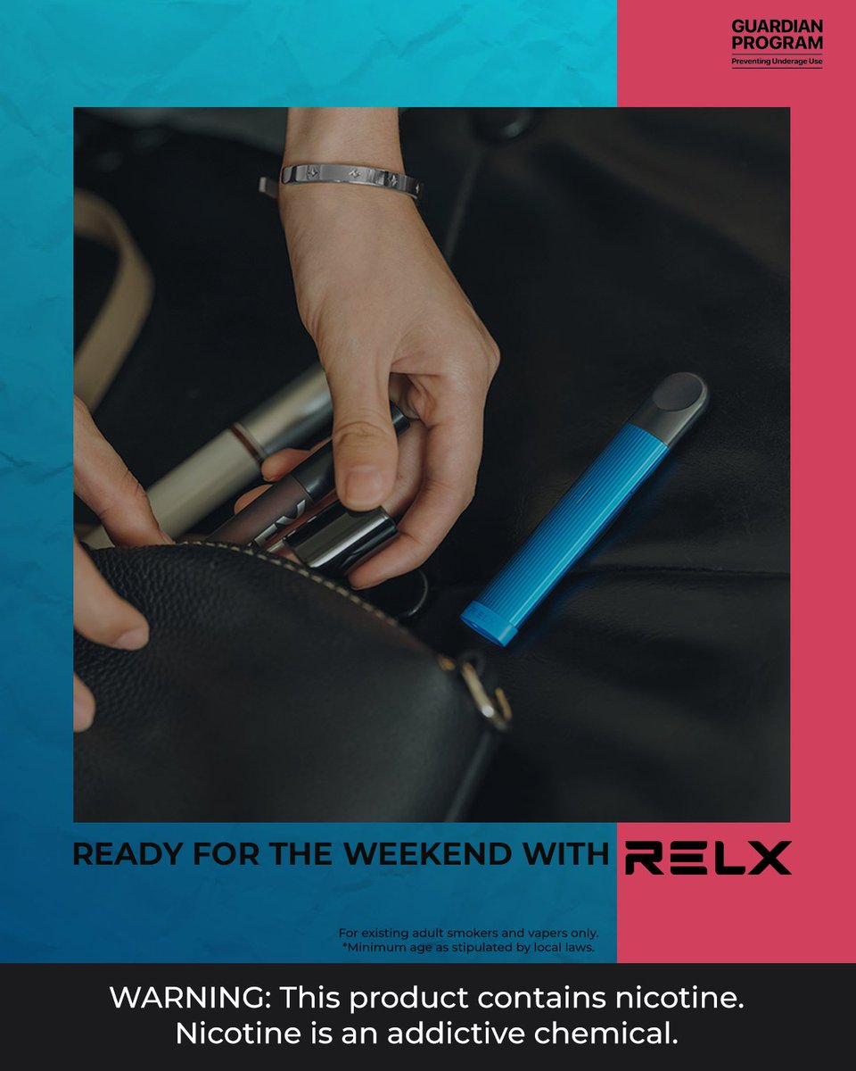 RELX_INTL's tweet photo. Add RELX to your party kit & let the weekend begin! 🕺💃
🎉 Which RELX Pod Flavor is the best for a night out?
——-
#RelxJustRELX #SwitchtoSmooth #RELXInternational https://t.co/F6RaJo4cn2