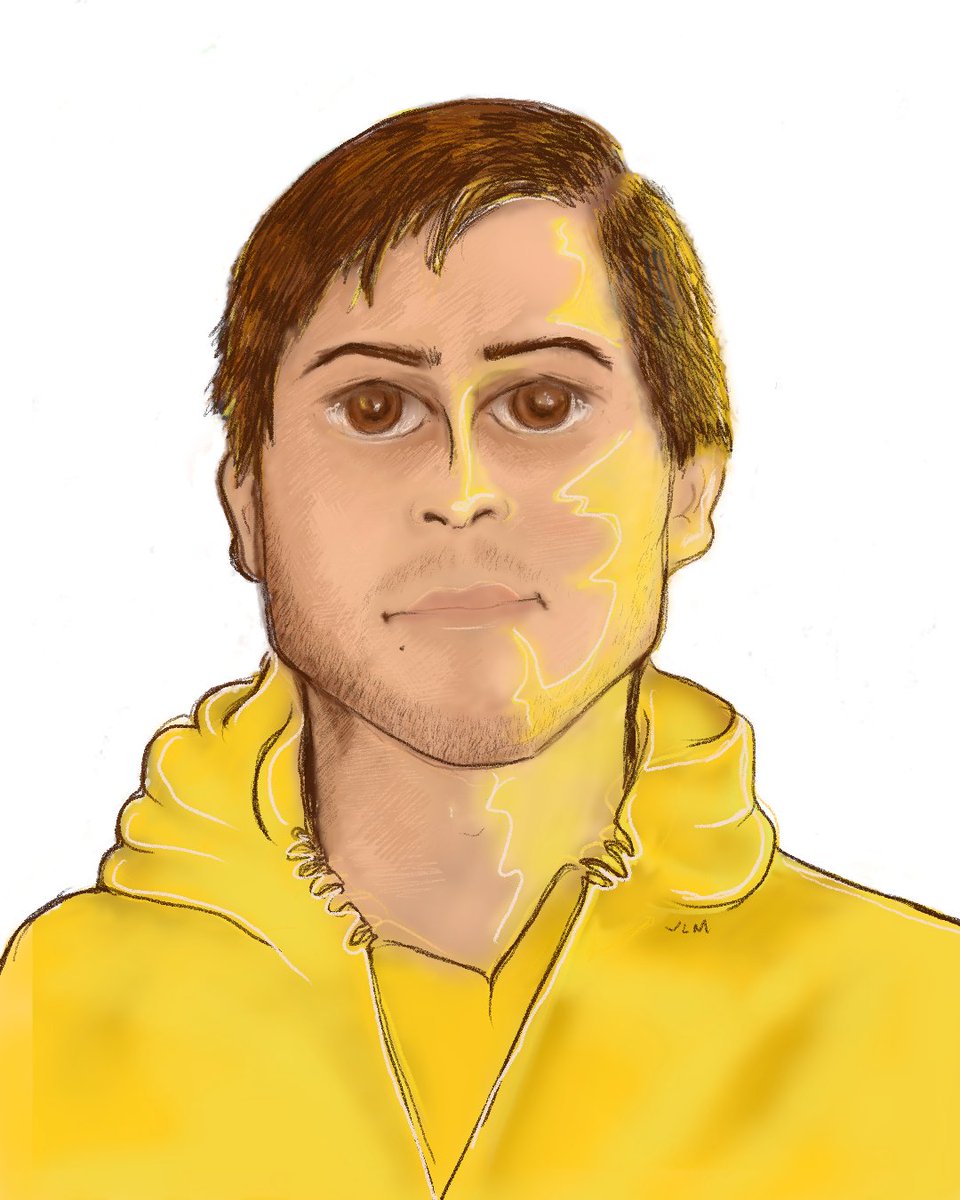 Today's theme was Crispy 

Meet my friend Nick Crispy <a href="/inickcrispino/">Nick Crispino</a> ⚡

#crispy #inktobercrispy #inktober2021crispy #portraitart #yellow #digitalpainting #stylusart #dailyart #artlife #portraitpainting #sketchdailydose