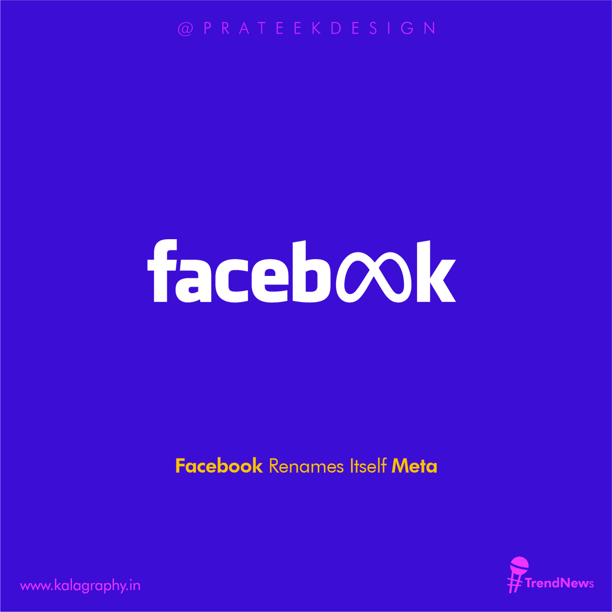 DesignPrateek's tweet photo. New turn 
.
.
.
.
#facebook #meta #markzuckerberg #unitedstates #trendingnow #news #updates #instadaily #prateekdesign #kalagraphy #success #soulo_voyager #imagination #innovation #minimalist #logodesigner #graphic #creativity #bethelight #thoughtoftheday #businessman #memes😂 https://t.co/dAPfV98IER