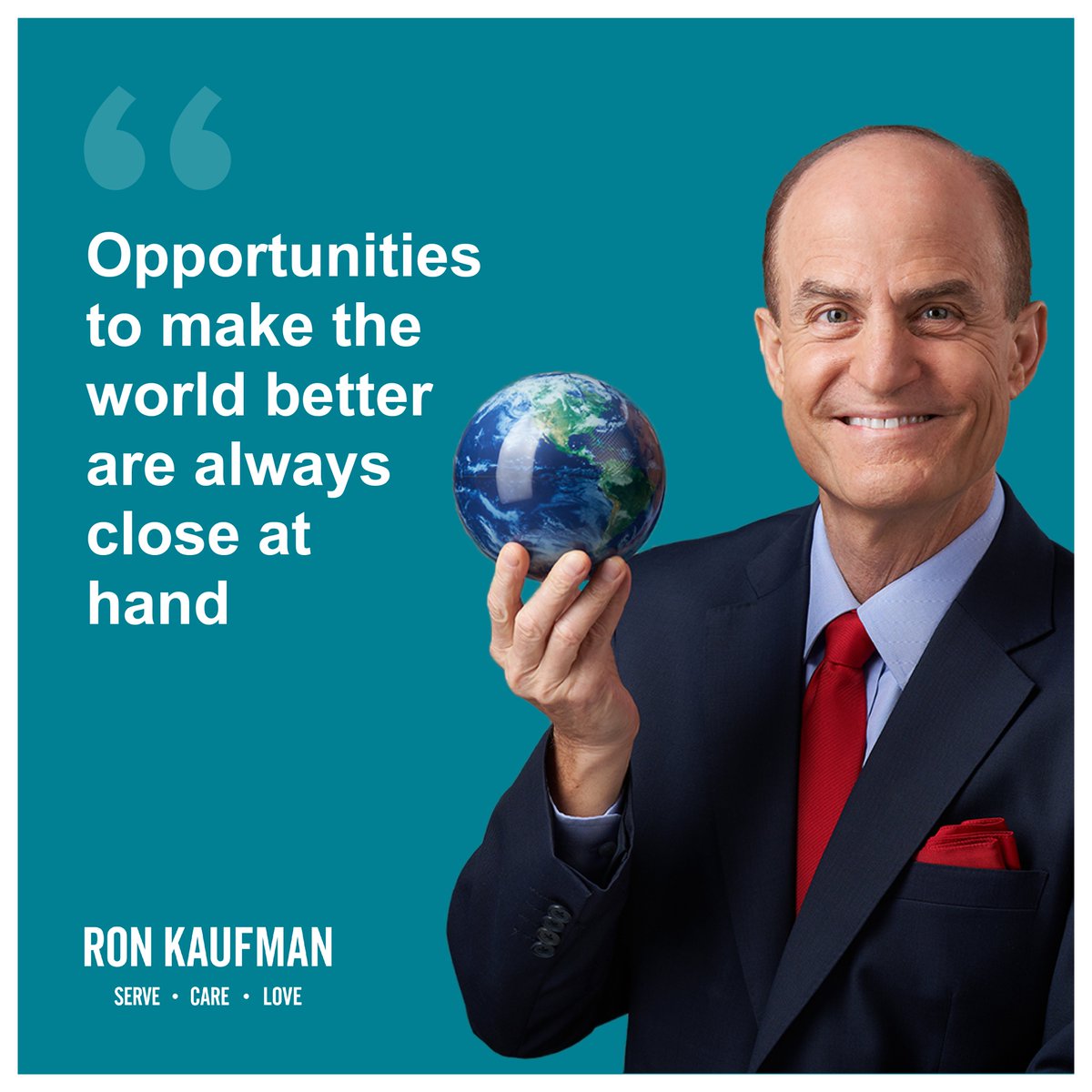 RonKaufman's tweet photo. Grab every opportunity to show you CARE. That’s what ALL of us can do to make the world we share a better place now, and into the future. 

Agree? Share this quote!

#ServeCareLove #UpliftingService #UpliftingCare #MondayMotivation #Appreciation #RonKaufman https://t.co/BPPhXTEf0j