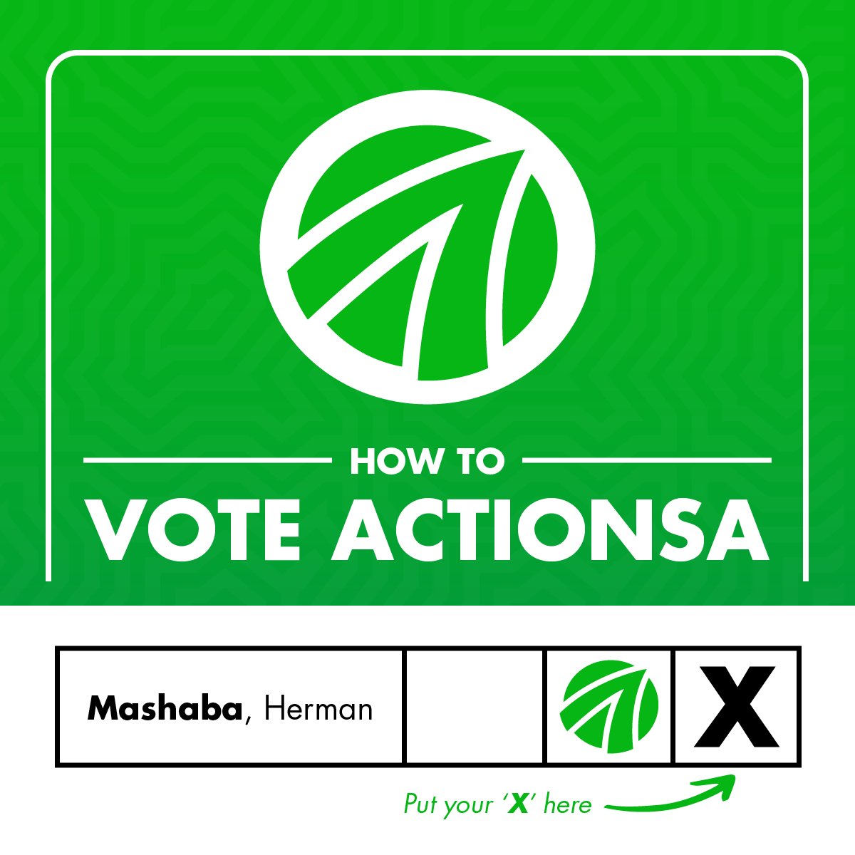 RT if you're going to vote <a href="/Action4SA/">ActionSA</a>

#Frog  Lorch   Khune    #Tembisa10
