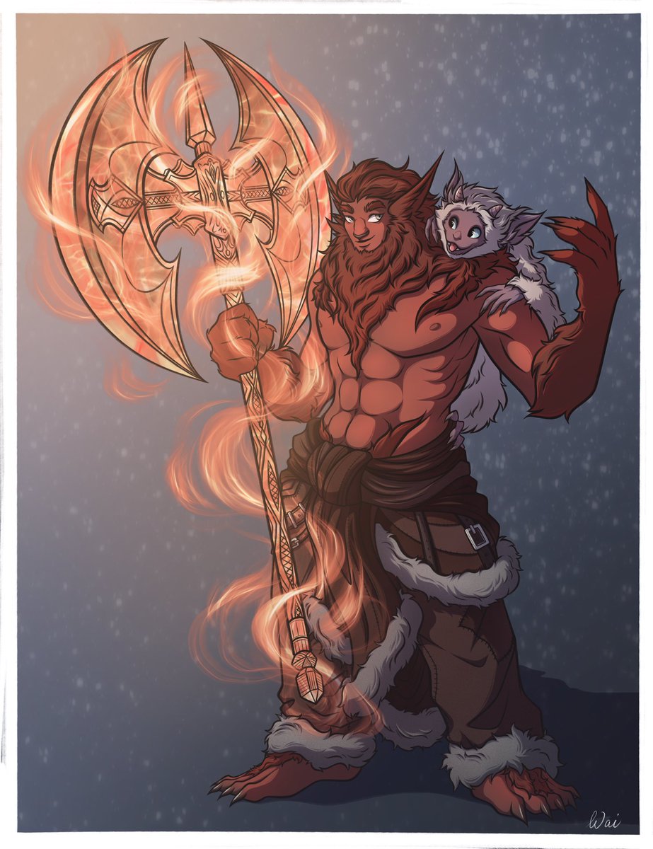 Here is a #dnd commission of a bugbear character and his tiny (or not) adopted baby yeti. They were really joyful to draw not only because of they cutest relationship, but also because of the interesting appearance🥰
LOVETHEMSOMUCH
#DungeonMaster
#DnDcharacter #dungeonsanddragons