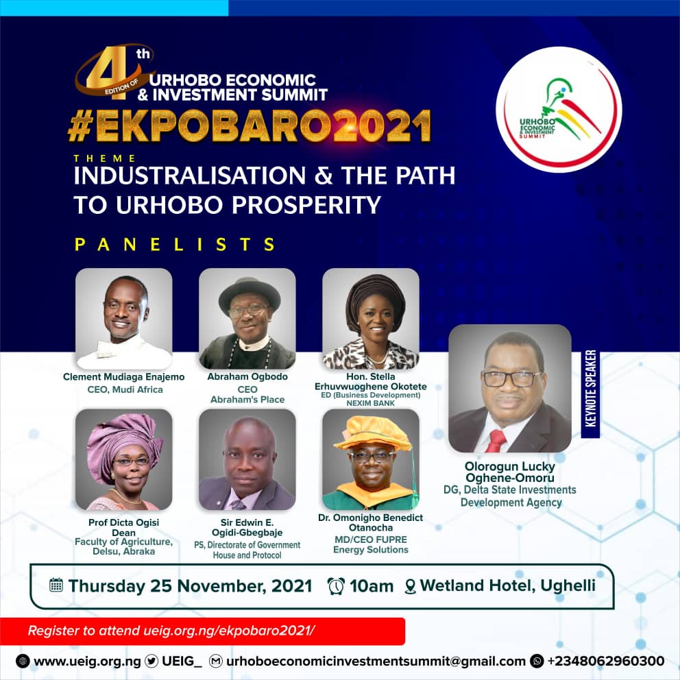 UEIG_'s tweet photo. Urhobo land has one of the most appealing investment markets. Our economic and human potentials are still largely untapped.

We are putting together innovative visionary and practical solutions to our investment deficit.

Join us on our journey to increase trade and investment!! https://t.co/KQXcEQKneZ