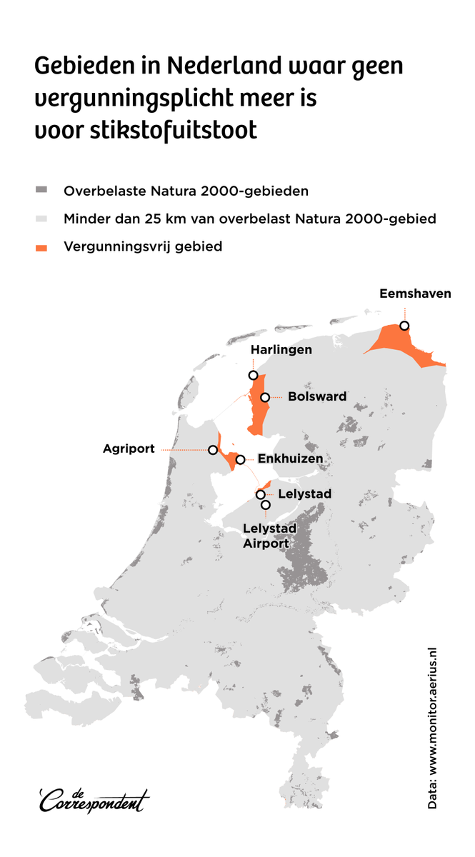 decorrespondent's tweet photo. Het kabinet maakte het deze zomer in sommige gebieden in Nederland vergunningsvrij voor bedrijven om stikstof uit te stoten, en informeerde de Tweede Kamer daar niet expliciet over.
https://t.co/HvKeW6qwjc https://t.co/Xf2Lo6e9Xb