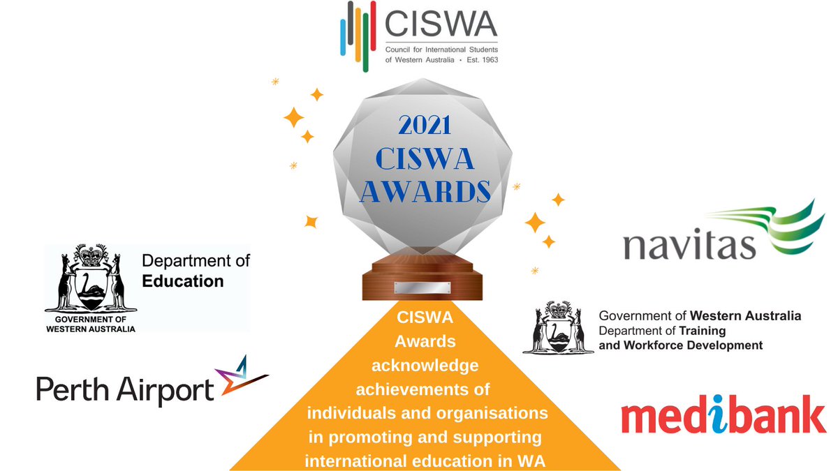 CISWAInfo's tweet photo. ONE WEEK TO GO!✨2021 CISWA Awards✨would like to shine a light on and celebrate achievements of inspirational international students, education programs and outstanding professional staff in the international education over the last 12 months. https://t.co/szr46JTGtr https://t.co/sJzTFwCZeZ
