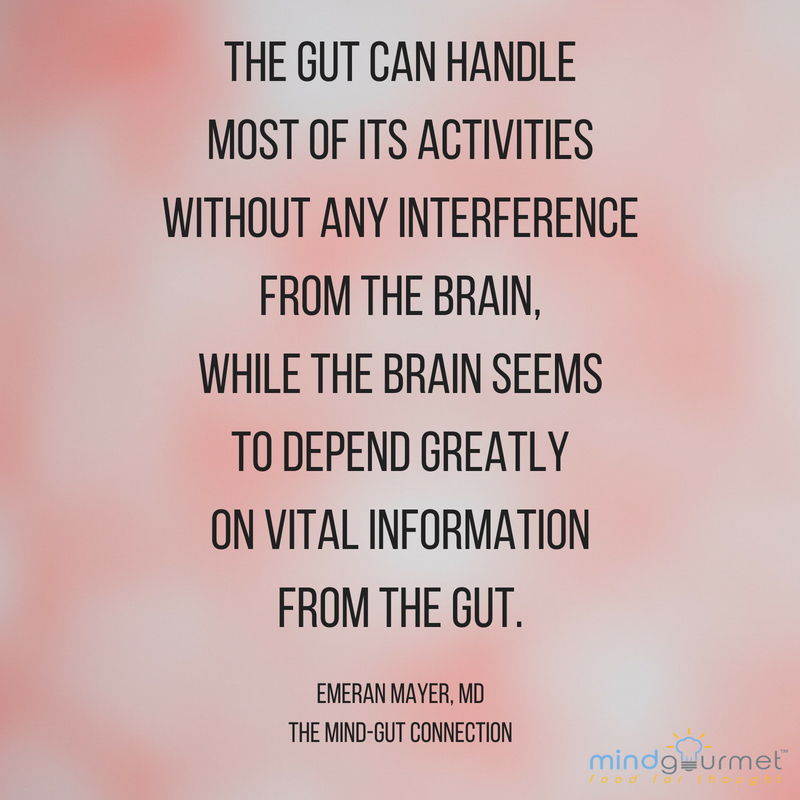 Ninety percent of the signals conveyed through the vagus nerve travel from the gut to the brain, while just 10 percent for the traffic runs in the opposite direction, from the brain to the gut! #mindgutconnection #emeranmayer mindgourmet.com/catch-of-the-d…