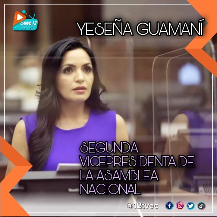 12tvec's tweet photo. #Atención 🚨🚨🚨
El Pleno de la Asamblea Nacional del Ecuador eligió con 83 votos a Yeseña Guamaní Vásquez como Segunda Vicepresidenta en reemplazo de #BellaJimenez destituida por actos de corrupción.
'
#12tvinforma #HacePocosMinutos #DeÚltimaHora #noticiasecuador https://t.co/9PbGZeRoYG