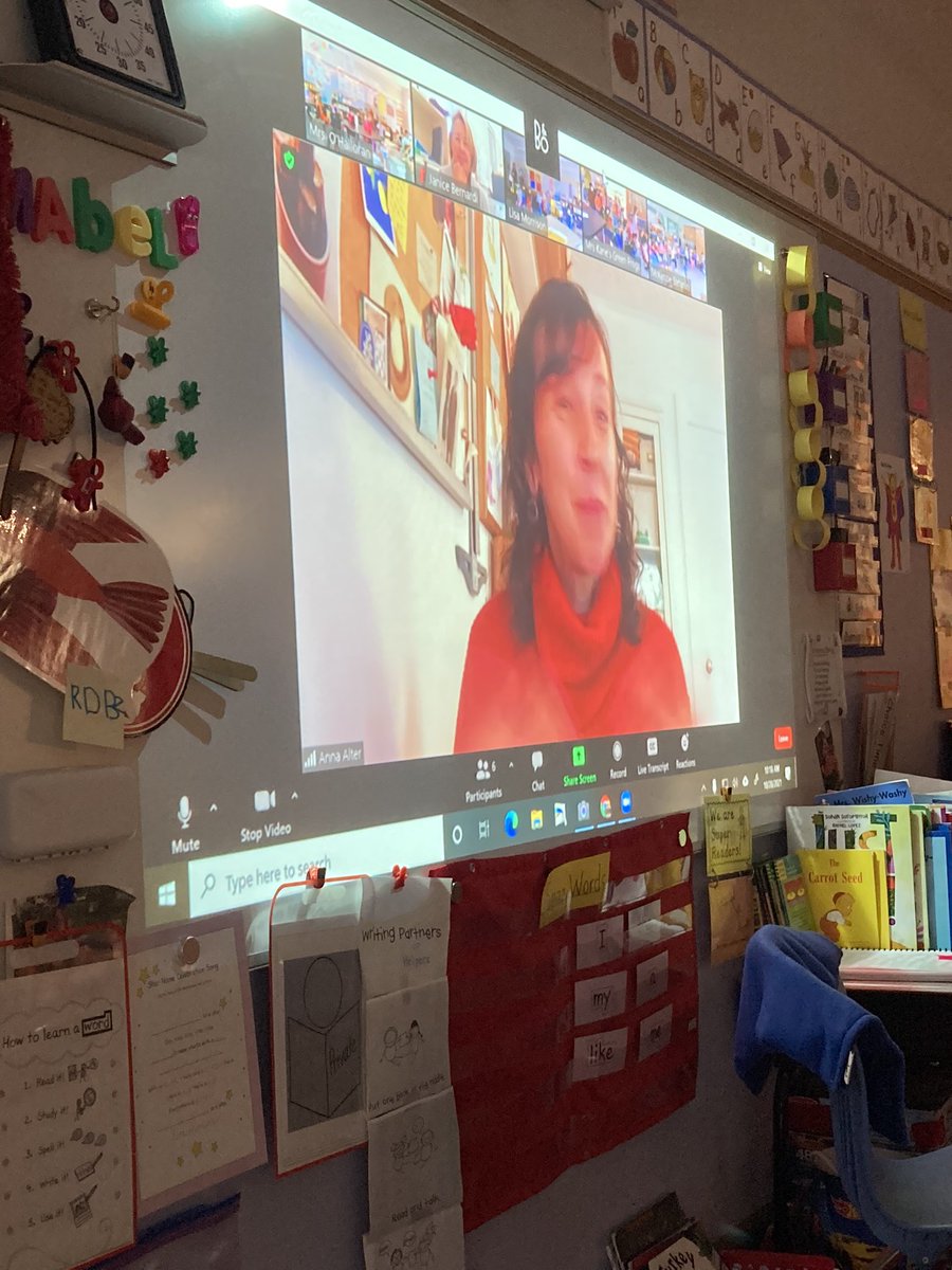 Thank you <a href="/AnnaAlter/">Anna Alter</a> for speaking to us today about the writing process today! We love how you write an illustrate what you love..animals! It takes hard work, collaboration, and never giving up😊 <a href="/ambroselibrary/">Janice Bernardi</a>