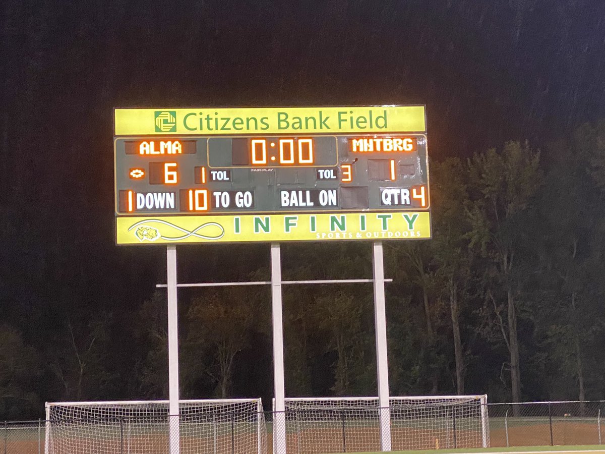 AlmaSoccerClub's tweet photo. Our 11Us battled through cold rain and wind this evening at Airedale Stadium to come out with a win over Mountainburg 5/6!
#FCAlma #only1Airedale
@AiredaleSoccer https://t.co/hI7cU59IQT