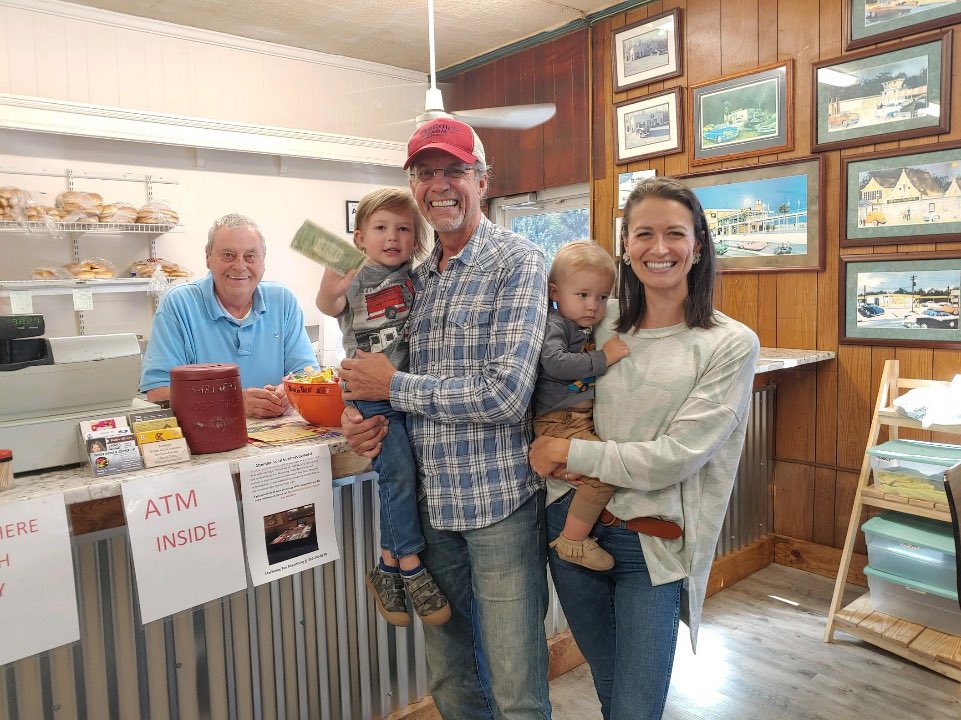 Big Day Yesterday!!! Overton and Cotten’s first trip to Frank and Larry’s in Level Cross! I grew up eating their hamburgers and my mom and dad loved their hot dogs. Best place around! Stop by and tell them Kyle sent you.