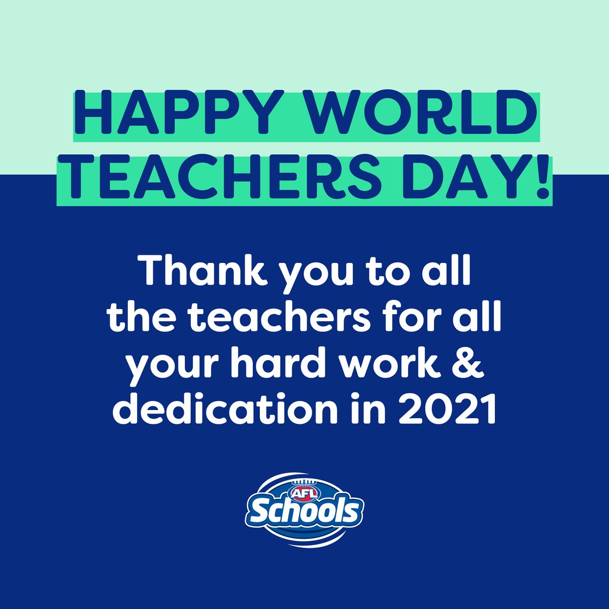 The West Australian Football Commission recognises the important role that teachers play in the lives of students, their families, and communities. To all teachers around the State, we say “Happy World Teachers Day!”
