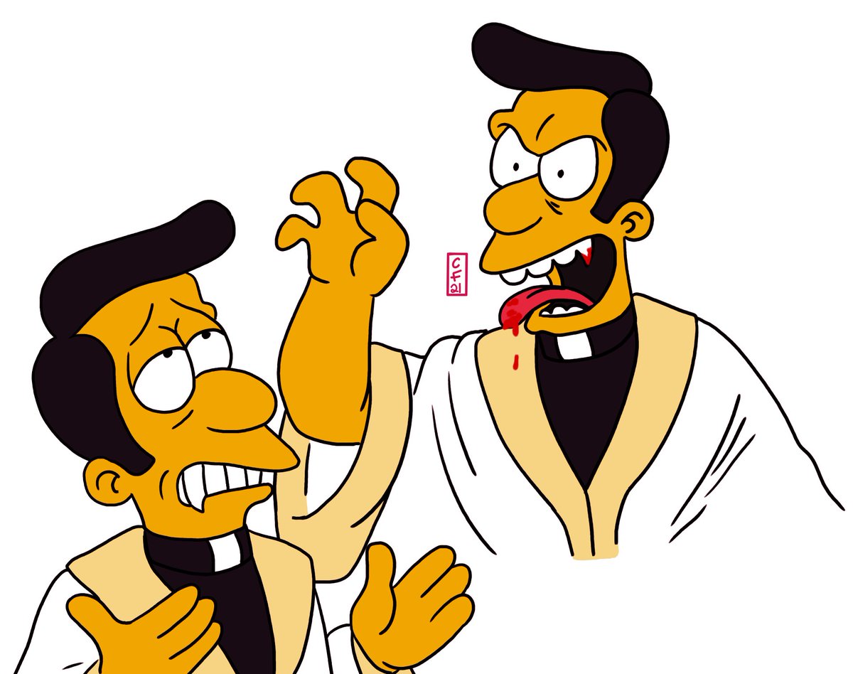 Spooky season, so the start of my stream I did this piece. Vampire Rev Lovejoy? #simpsons #fanart #revlovejoy #reverendlovejoy #reverendtimothylovejoy #revtimothylovejoy #vampireau