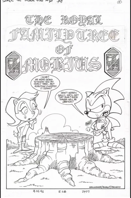 A gosh dang TREASURE TROVE of vintage Sonic the Hedgehog comic book art hit eBay last night. The earliest stuff, from issues 0, 1, and 2 - all drawn by Scott Shaw! (I think it may be his eBay account, or his art rep's?) 