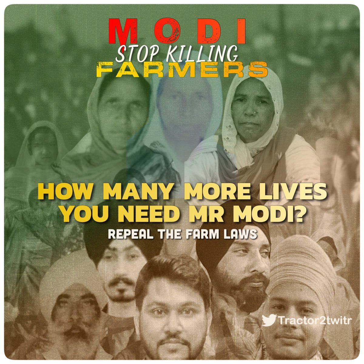 Sandhu_Kdeep1's tweet photo. From the start of the protest, the BJP's main goal has been to put an end to it. Stop the protests,  because the BJP sees India awakening as a threat. this regime is willing to jeopardise the lives of innocent people.

#Modi_StopKillingFarmers https://t.co/IolKXKvQAk