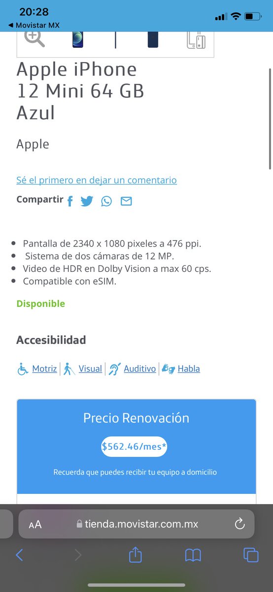 Yordyms's tweet photo. @MovistarMX publicidad engañosa, ofrecen en su página un teléfono para renovar plan en un precio pero cuando hace el trámite via telefónica su ejecutivo dice que el precio es mayor y que los teléfonos de la página no son nuevos o están dañados. Además la página no sirve. https://t.co/mm9qG3FR8X