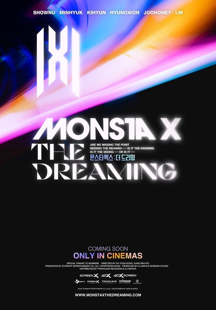 theseoulstory's tweet photo. MONSTA X's movie 'MONSTA X : THE DREAMING' will premiere in South Korea on December 8 and be made available in 70 countries

The film will contain exclusive interviews with the members, clips from their US activities, special stages and the group's six-year journey https://t.co/fFWNKcylL3