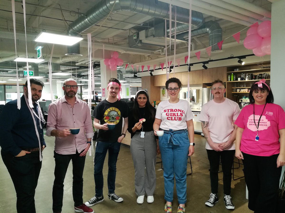 datatorque's tweet photo. It's #BreastCancerAwarenessMonth! We pinked up the office to show our support for all our dear colleagues, family members and friends who are affected. Make sure you take care of your breasts! https://t.co/o1ducx2Iry