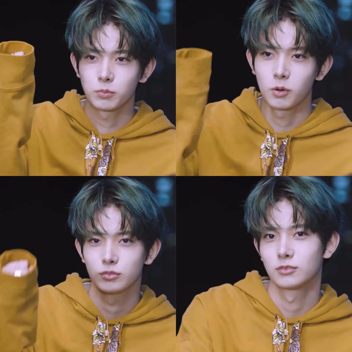 ihs_heeseung's tweet photo. heeseung’s sweater paws 😞🥲 https://t.co/dShDexUG44